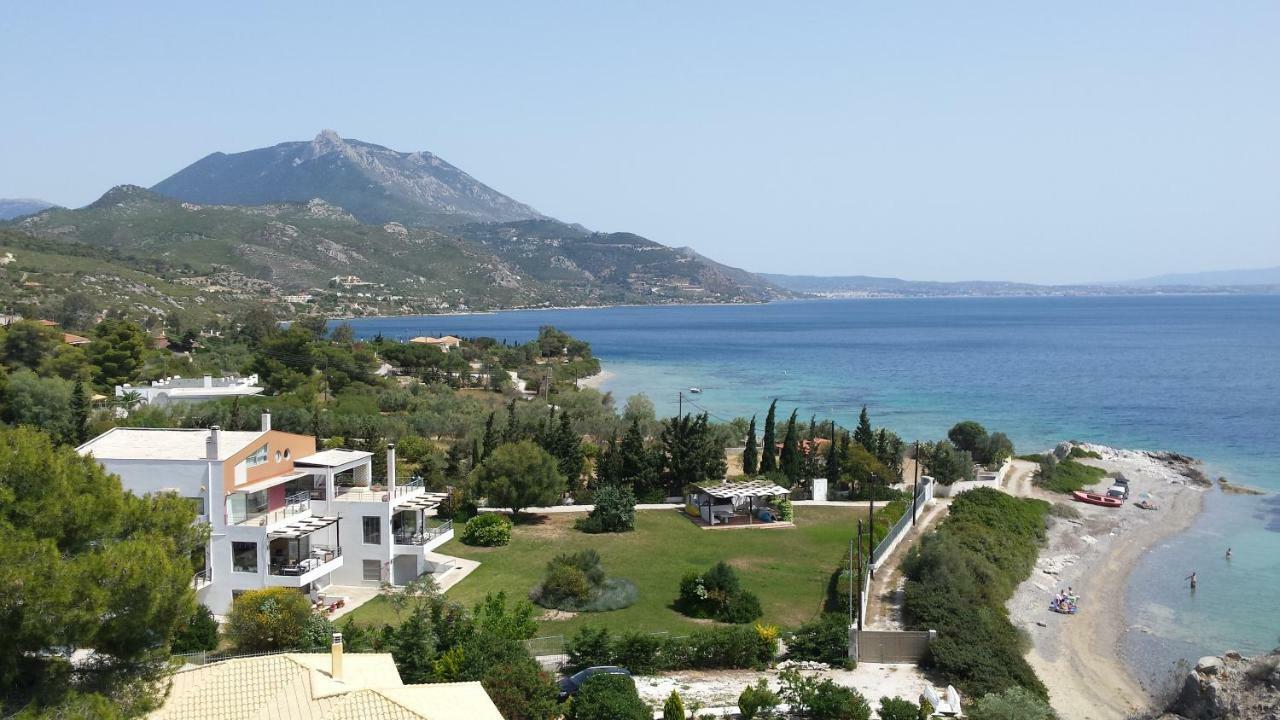 Beautiful House By The Sea,Loutraki Skaloma. Villa Luaran gambar