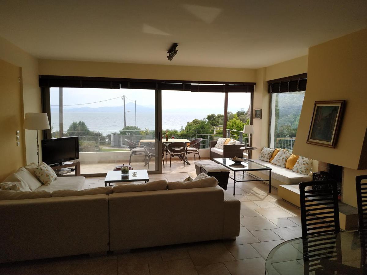 Beautiful House By The Sea,Loutraki Skaloma. Villa Luaran gambar