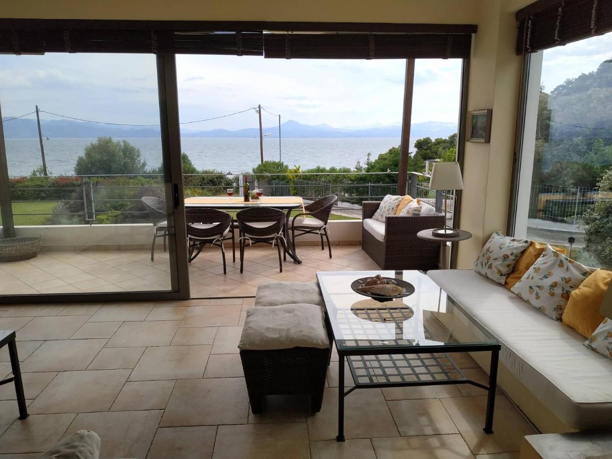 Beautiful House By The Sea,Loutraki Skaloma. Villa Luaran gambar